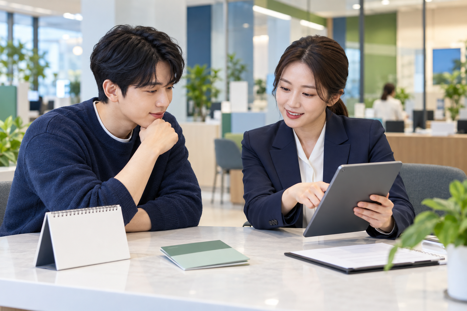 청년미래적금 2차 신청 상담을 받는 청년
